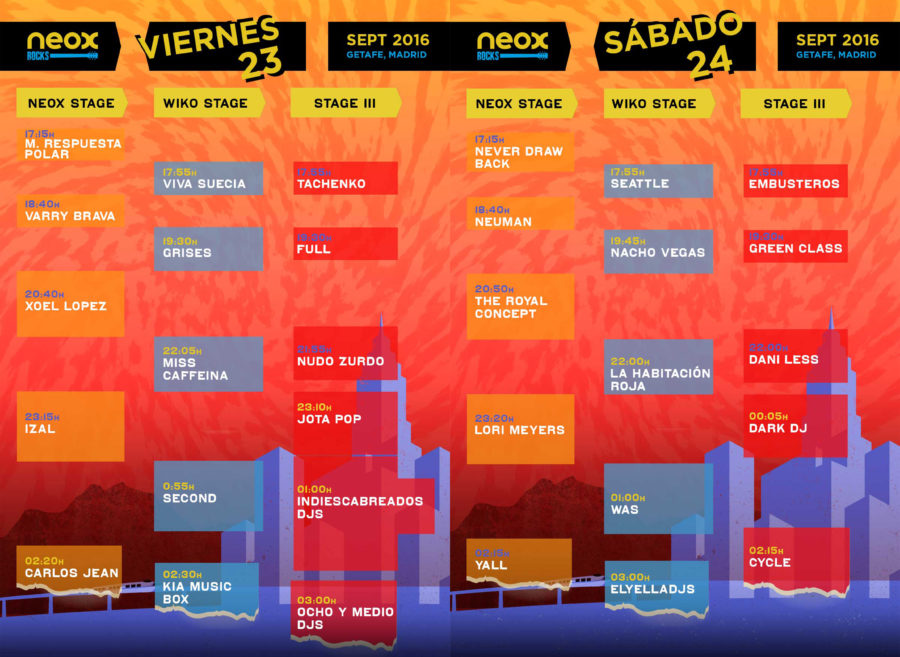 neox rocks horarios